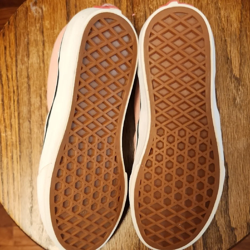 Vans Kids Pink and White Checkerboard Slip-On Sneakers
